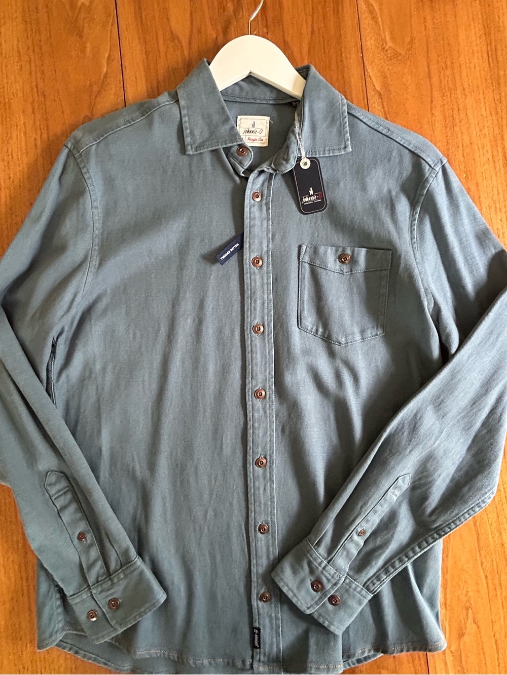 johnnie-O Slate/Concrete  Long-Sleeve Casual Button-Down Shirt